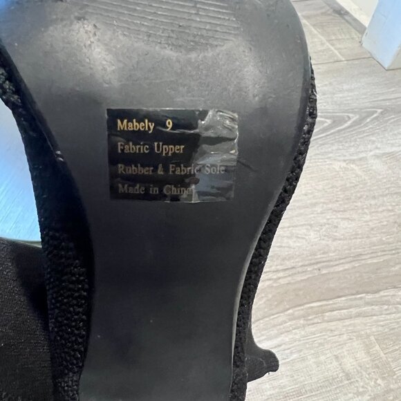 Black Sock Heels - Picture 3 of 4